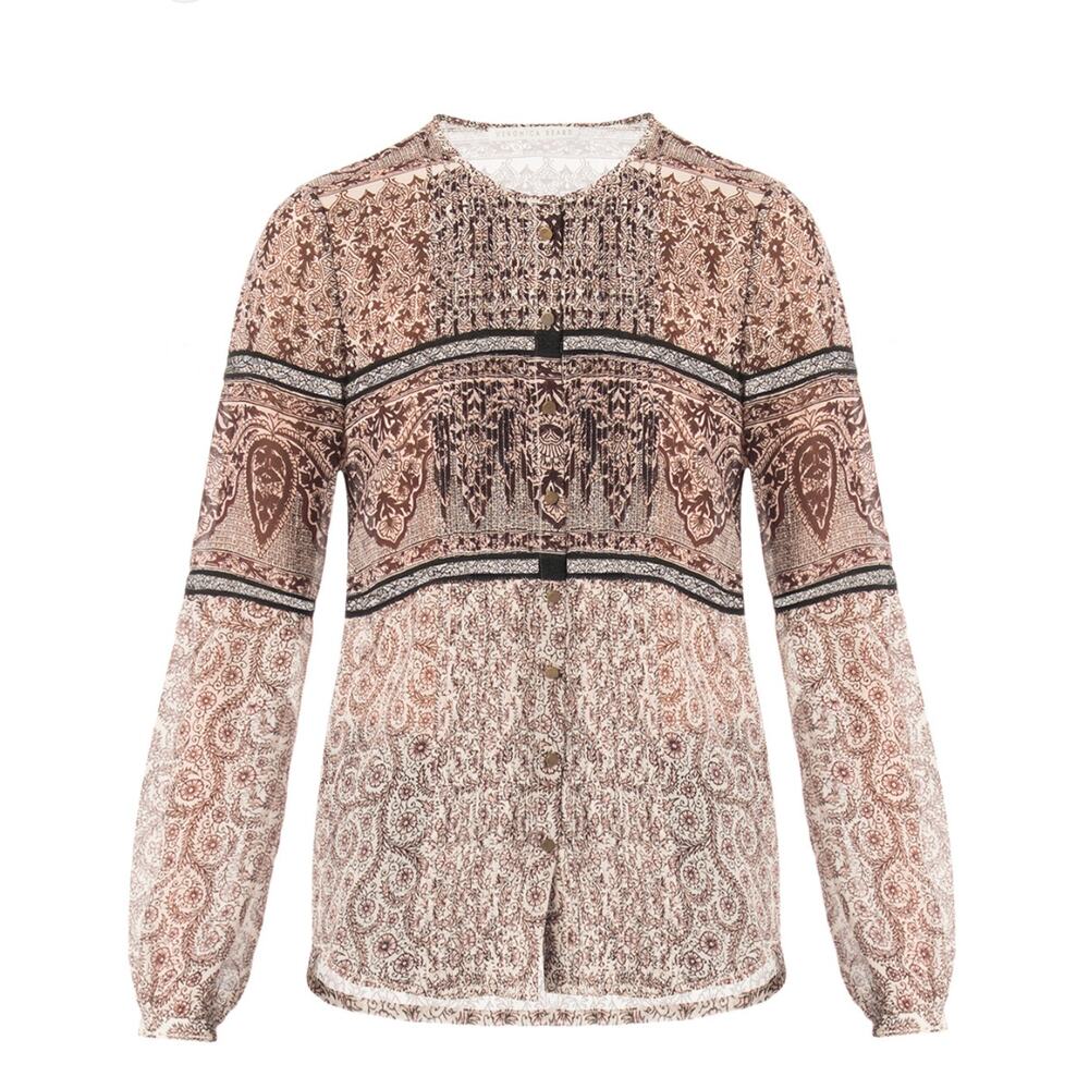 Veronica Beard Daisy Lace Trim Blouse